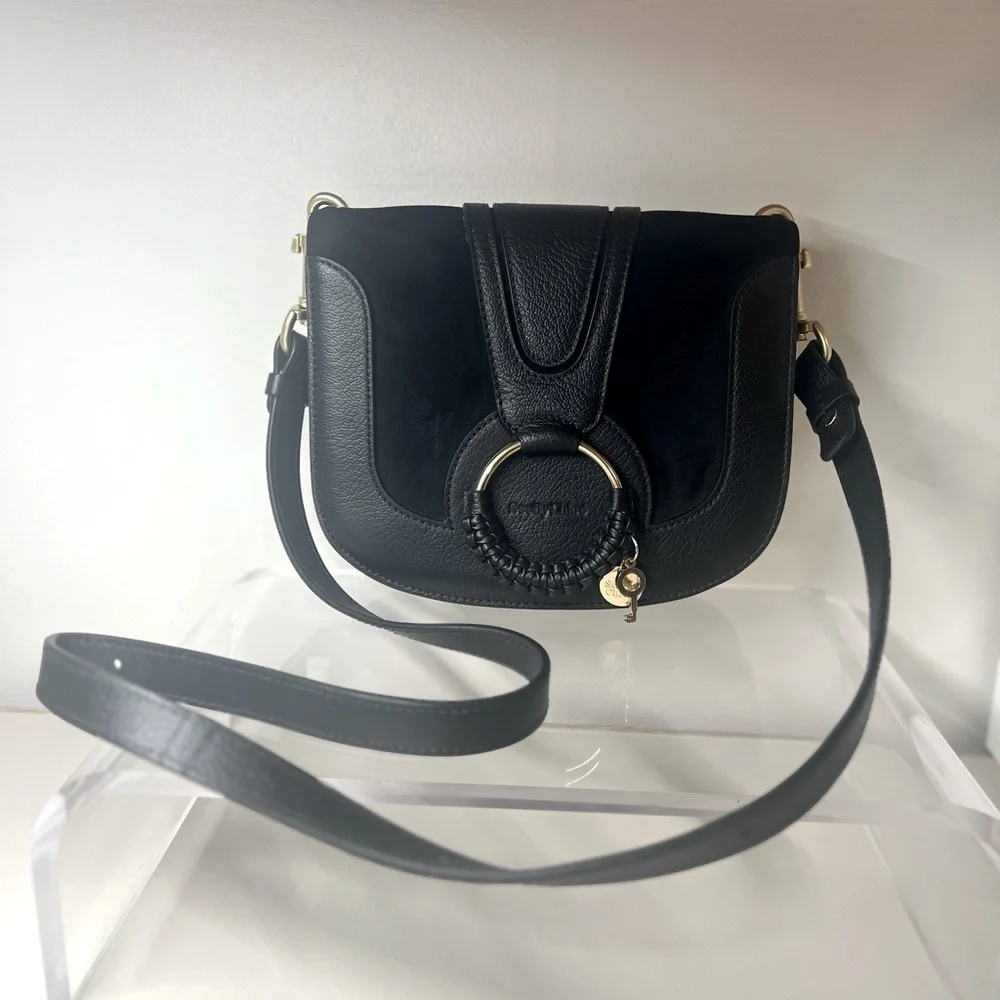 See By Chloé Hana Small Leather & Suede Crossbody